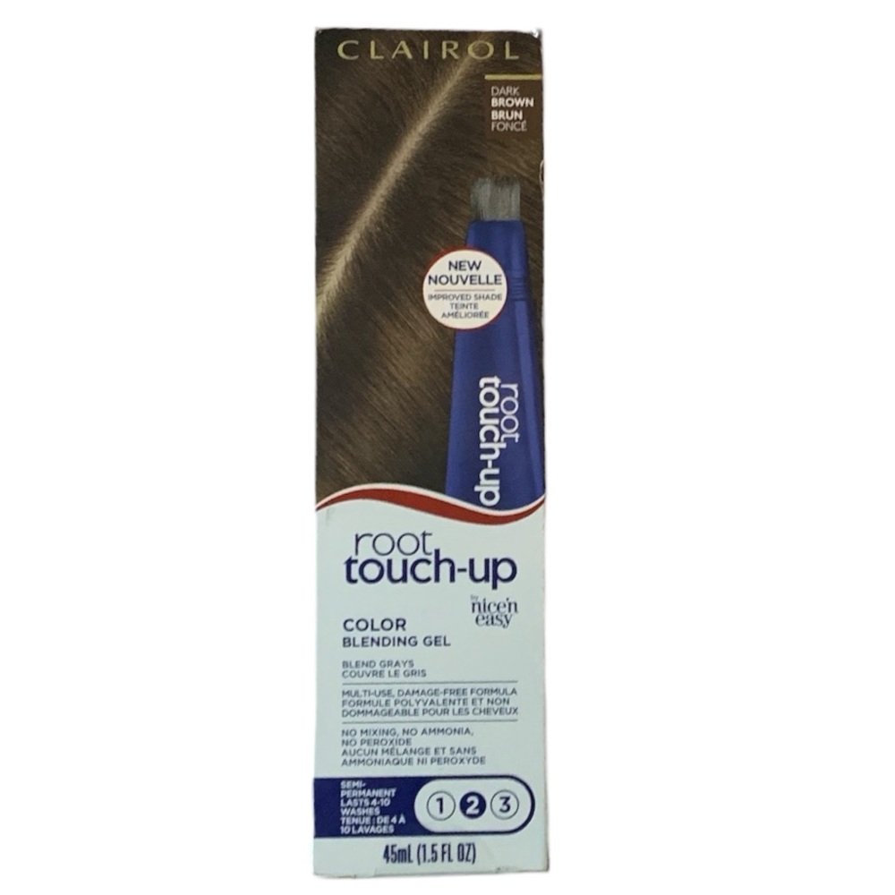 Clairol Nice'n Easy Root Touch-Up Semi-Permanent Color Blending Gel Dark Brown